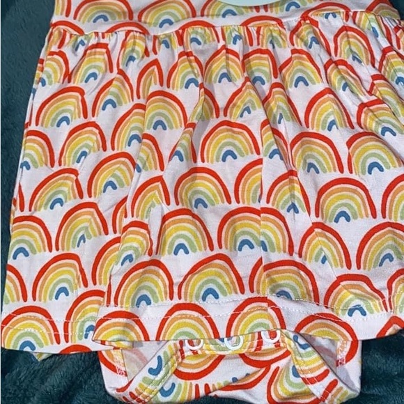 Primary Rainbows Flutter Twirl Dress little sleepies - Picture 2 of 3